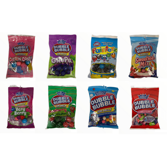 America's Original Dubble Bubble Gum Balls; Seller Select of 3 Different Flavors 4 oz per Pack