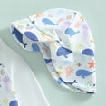 thumbnail image 5 of NOLDARES Baby Boy Swimsuit Sun Protection Rash Guard Swimwear with Swim Cap for Kids(White,12-18 Months), 5 of 6