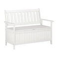 thumbnail image 6 of Afuera Living White Washed Wood Outdoor Storage Bench, 6 of 10
