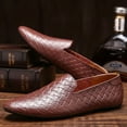 thumbnail image 6 of Men's Casual Loafers Slip On Leather Shoes Lightweight Driving Shoes Moccasins Classic Penny Loafer Flats Boat Shoes Outdoor Walking Shoes, 6 of 15