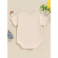 thumbnail image 3 of Suealasg Baby Boys Girls Romper Newborn Short Sleeve Colorful Letter Print Bodysuits 3 6 12 18 Months Infant Boys Girls Summer One Piece Clothes, 3 of 7