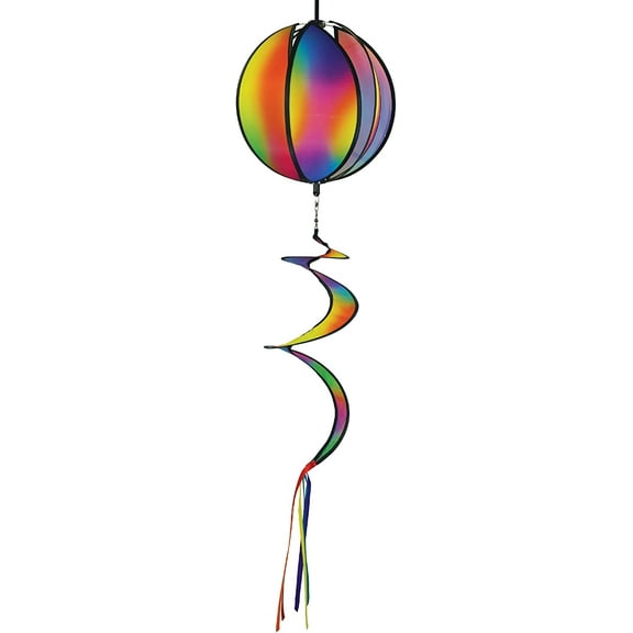 In the Breeze 2488 — 11-inch Jewel Hanging Ball Spinner, Wind Spinner — Colorful Garden or Yard Decoration