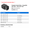 thumbnail image 2 of Relay - Compatible with 1990 - 1992 Ford F Super Duty GAS 1991, 2 of 2