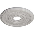 thumbnail image 3 of Ekena Millwork 16 1/8"OD x 3 1/2"ID x 7/8"P Genevieve Ceiling Medallion (Fits Canopies up to 3 1/2"), Hand-Painted Ultra Pure White, 3 of 6