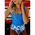 thumbnail image 2 of Women's Two Piece Tankini Swimsuit Floral Tank Top Tummy Control Swimwear Bathing Suit, 2 of 5