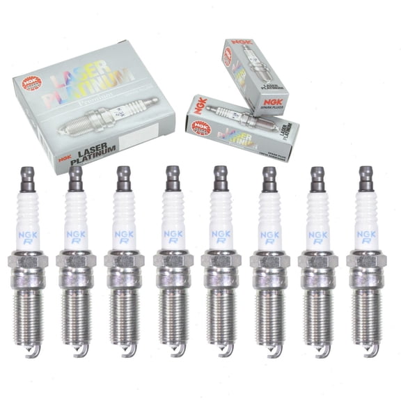 8 pc NGK Laser Platinum Spark Plugs compatible with Ford Mustang 5.0L 5.2L V8 2011-2019