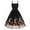 1Black, variant on PuLe Summer Women's Summer Camisole Gauze Rose Embroidery Retro Style Cocktail Dress