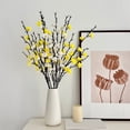 thumbnail image 2 of Rama de ciruelo artificial con tallos de flor de cerezo falsos de 53 cm de largo, flor de seda sintética para bodas, hogar, oficina, dormitorio, fiesta, centro de mesa., 2 of 8