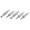 thumbnail image 1 of Unique Bargains 5pcs 2 Pole 3.5mm Stereo Male Connector VCD Audio Transducer Spring Relief Jack, 1 of 1