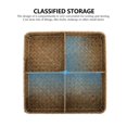 thumbnail image 3 of Weiweiguan 1PC Creative Four-compartment Woven Basket Tea Table Storage Basket Cosmetic Box, 3 of 6