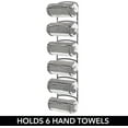 thumbnail image 5 of 6 Tier Steel Towel Holder for Bathroom Wall - Wall Mounted Organizer - Graphite Gray, 5 of 7
