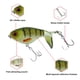 thumbnail image 2 of 3 Piezas de SeñUelos Bass Whoper Plopper, Plopping con Cola Giratoria Flotante, Pesca de Lubina con Anzuelos Triples de, 2 of 5