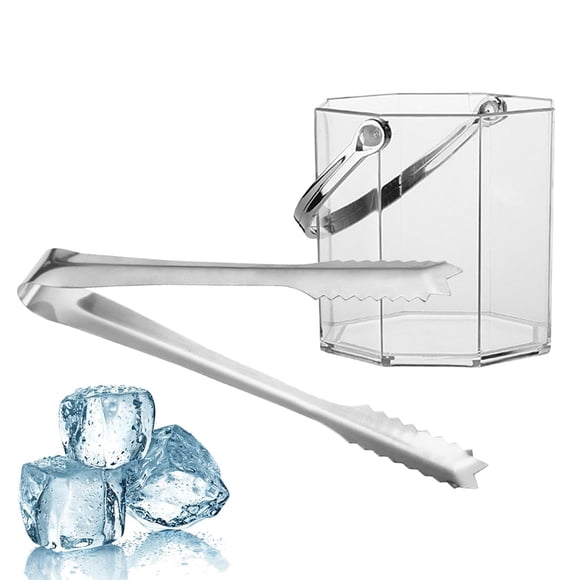 Cubo de bebidas para fiestas Cubo de hielo Contenedor de hielo Bebidas Cubo de hielo Cubo de hielo para congelador Bar de cócteles Fiesta Clubes de , Octágono transparent Octágono transparente Macarena Cubeta de hielo