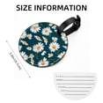 thumbnail image 5 of Daisy 2pcs PU Leather Round Bag Tags Suitcase Handbag Tags with Privacy Cover and Name ID Tag for Travel Luggage, Handbags, Backpacks, School Bags, 5 of 6