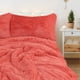 thumbnail image 5 of Fluffy Duvet Cover Sets, Faux Fur Bedding Set, Plush Shaggy Quilt Cover, 4 Pieces 1 Duvet Cover (No Duvet&Pillow Insert) + 1 Bed Skirt + 2 Pillowcases King Vermillion Orange Unique Bargains Juego de Edredón Funda, 5 of 6