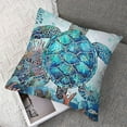 thumbnail image 7 of Blue Tortoise Throw Pillow Covers  Sea Turtle Reptile Pillow Covers For Home Bed Sofa, Coastal Nautical Marine Life Cushion Cases, Underwater World Decorative Accent Pillow Cases, 7 of 7