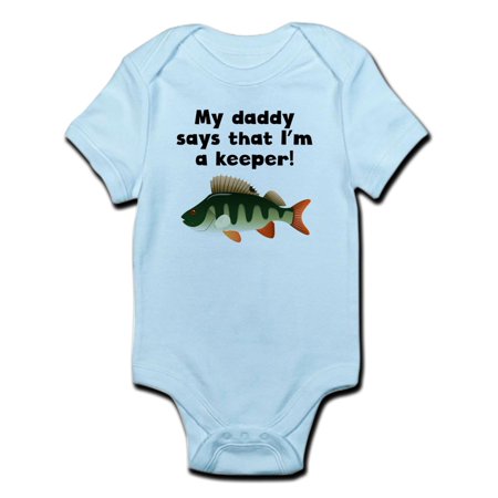 

CafePress - My Daddy Says Im A Keeper Body Suit - Baby Light Bodysuit