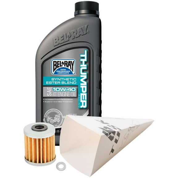 Tusk 4-Stroke Oil Change Kit Bel-Ray Thumper Synthetic Blend 10W-40 For Kawasaki KX450 2019-2026