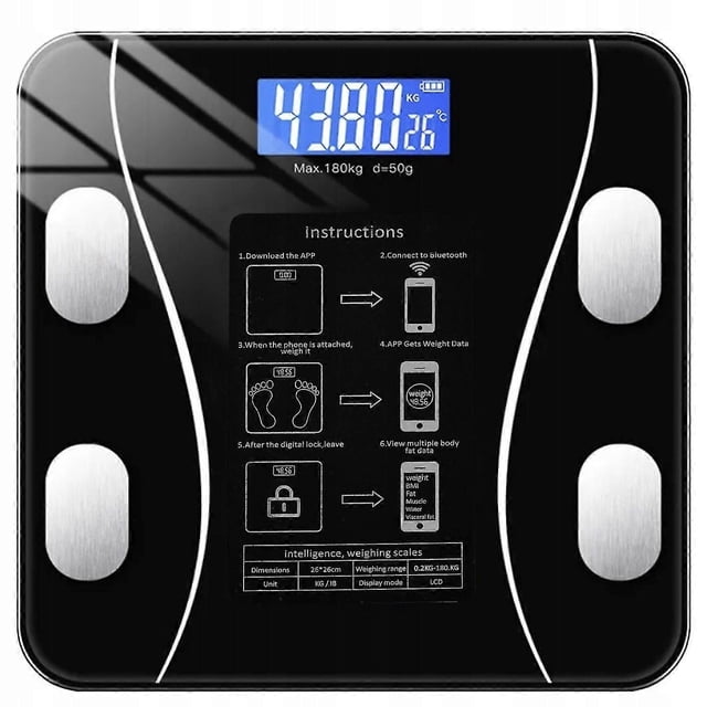 Smart Personvg med Bluetooth Mter Upp till 180 kg