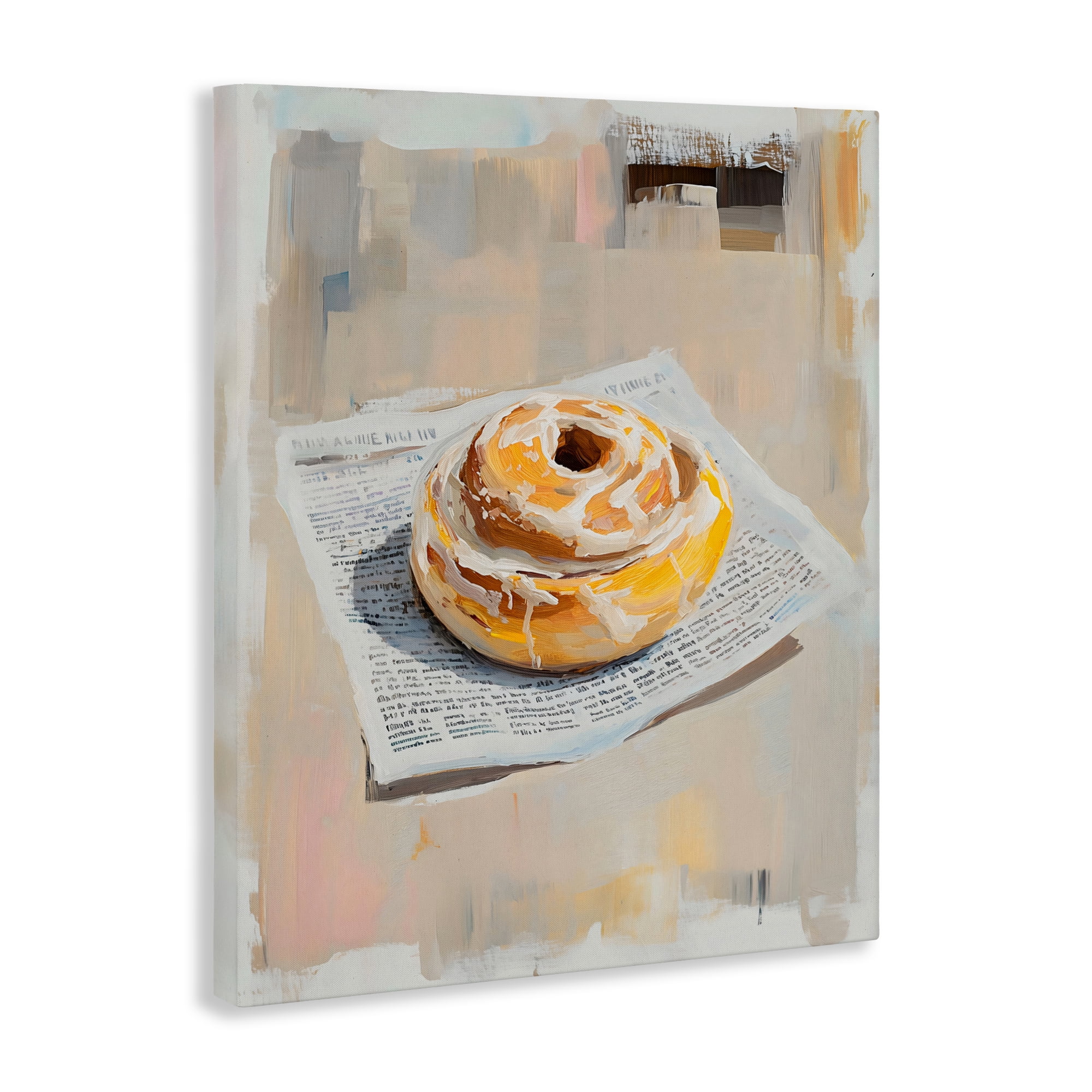 Stupell Industries Cinnamon Roll & Morning Paper Canvas Wall Art, design by The Prints Vibe