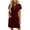 Wine, variant on Dvprdro Womens Casual Beach Mini Dress 2026 Cotton Linen Crewneck Sleeveless Front Zipper Pockets Loose A Line Dress Solid