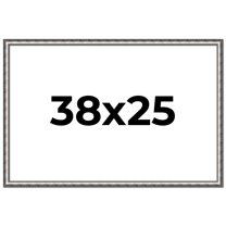 38x25 Frame Silver Real Wood Picture Frame Width 1.125 Inches | Interior Frame Depth 0.5 Inches |
