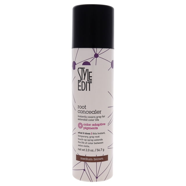 Spray de retoque de raíces Style Edit Color de pelo Marrón medio 2 oz