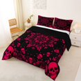 thumbnail image 2 of Homewish Boho Skull Full Size Comforter Sets,Hipple Mandala Bedding Comforter Set,Happy Halloween Duvet,Black Reversible,3-Piece,1 Comforter and 2 Pillowcases, 2 of 7