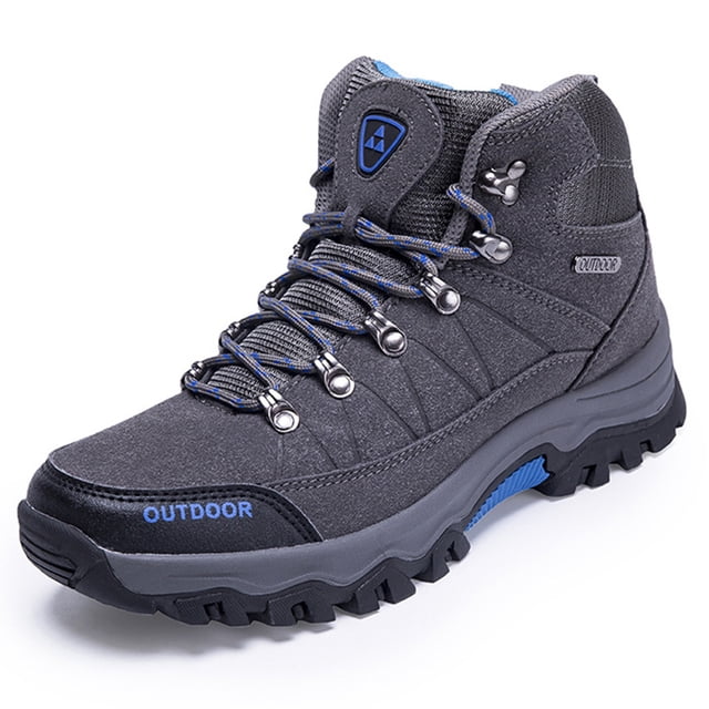 Hombres Tobillo Media Bota Otoño Invierno Deporte Al Aire Libre Botas Trekking Cálidas (Gris 39)