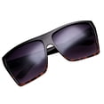 thumbnail image 5 of grinderPUNCH Large Retro Style Square Aviator Polycarbonate Flat Top Sunglasses, 5 of 5