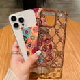 thumbnail image 4 of Compatible with iPhone 15 Pro Max 6.7" Phone Case Plating Bling Colorful Mandala Boho Floral Clear Cover Soft TPU Cute Camera Protection Shockproof Back for Women Girls iPhone Case, Blue, 4 of 5