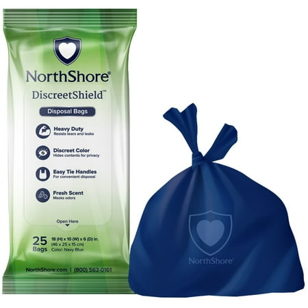 NorthShore DiscreetShield Disposal Bags, Case/150 (6/25s)