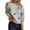 Beige, variant on Sweaters for Women Lightweight Crew Neck Long Sleeve Solid Color Cherry Jacquard Knit Pullover Fall Outerwear