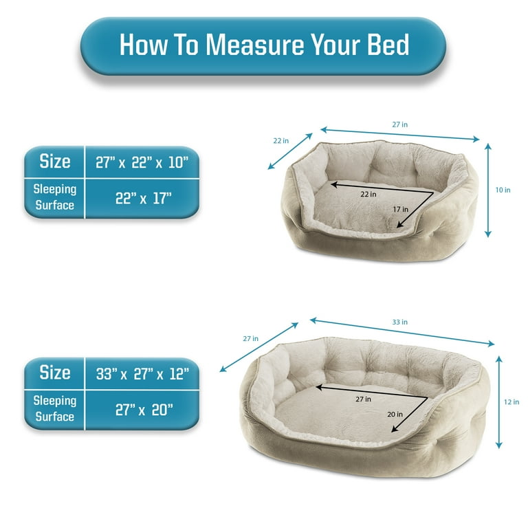 Arlee Cozy Oval Round Cuddler Pet Dog Bed Memory Foam Chew