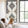 thumbnail image 2 of Sage Green Aztec Window Privacy Film, Southwest Boho Ethnic Chic Motifs Static Cling UV Sun Blocking Heat Control Window Tint Day and Night, Non-Adhesive One Way Windows Privacy Cover 23.6''x59'', 2 of 7