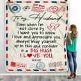 thumbnail image 3 of Personalized Custom Name to My Husband Blanket from Wife You are My Everything Husband Birthday Christmas Wedding Anniversary Bed Quilt Fleece Throw Blanket (50 x 40 in Baby Size), 3 of 5