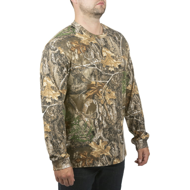 Realtree Edge Men's Long Sleeve Scent Control Camouflage Tee Shirt
