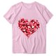 thumbnail image 3 of Camiseta de Manga Corta de Cuello Redondo Impresa para las Mujeres Día de San Valentín, Mezcla Ligera de Poliéster para Primavera Verano Otoño, 3 of 7