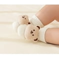 thumbnail image 4 of Dongfang Toddler Socks Kids Boys Girls Knit Fluffy 3D Bear Cartoon Fold-Over Ankle Socks Daily Comfortable Boot Socks, 4 of 4