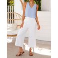 thumbnail image 3 of Womens V Neck Sleeveless Linen Tank Top for Spring Summer Casual Daily Wear, 3 of 9
