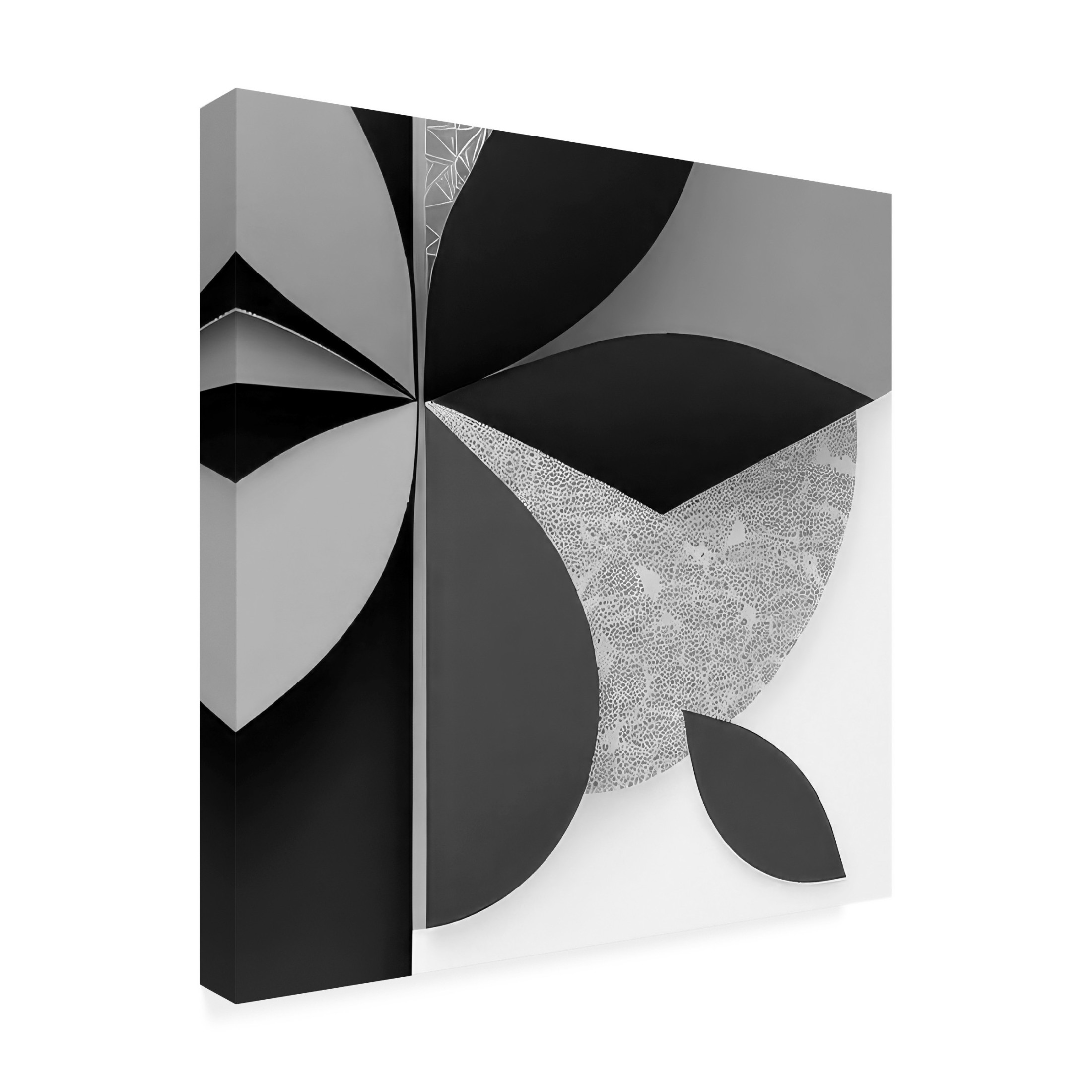 Canvas Wall Art - FootePrint Art 'Grey Scale' Wall Art for Living Room, Bedroom, or Office Décor by Trademark Fine Art - 18 x 18 Inches