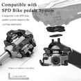 thumbnail image 2 of SPD Pedal Mountain Bike Pedals 3 Sealed Bearing 9/16" CNC Machined Cr-Mo Axle Bicycle MTB Pedals, 2 of 7