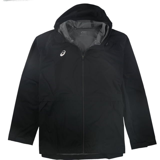 ASICS Mens Team Rain Windbreaker Jacket black M