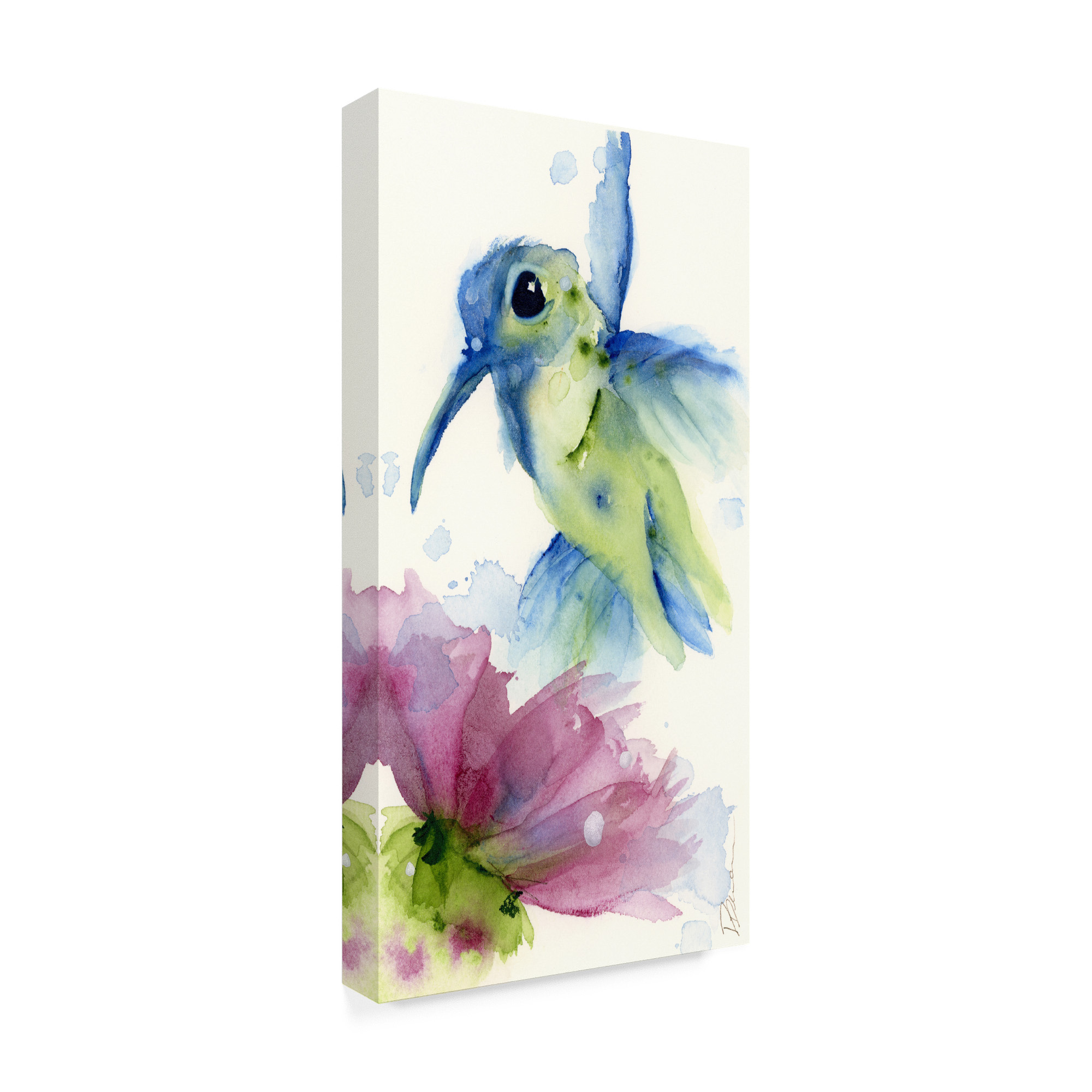 Trademark Fine Art 'Lilac and Blue' Canvas Art by Dawn Derma