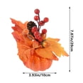 thumbnail image 3 of LOWLHOME Realistic Fake Pumpkins For Flower Arrangement, Sunflower Maple Leaf Berries Faux Pumpkin, Halloween Thanksgiving Fall Table Decorations (7.5in, Style E), 3 of 6