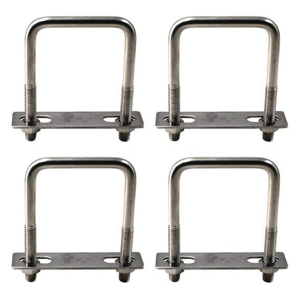 M6x30x70mm Square U Bolt 304 Stainless Steel Tie Down U Bolt (Pack of 4)