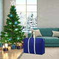 thumbnail image 5 of SLYNSHome Extra Large Storage Bag Moving Bags Thickened Tote Bags with Handles Luggage Bag for Clothes Blankets Toys - 35.4x23.6x9.8 inch (Blue), 5 of 6