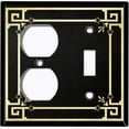 thumbnail image 6 of Metal Light Switch Plate Cover Elegant Victorian Floral Square Frame Black FRA087, 6 of 15