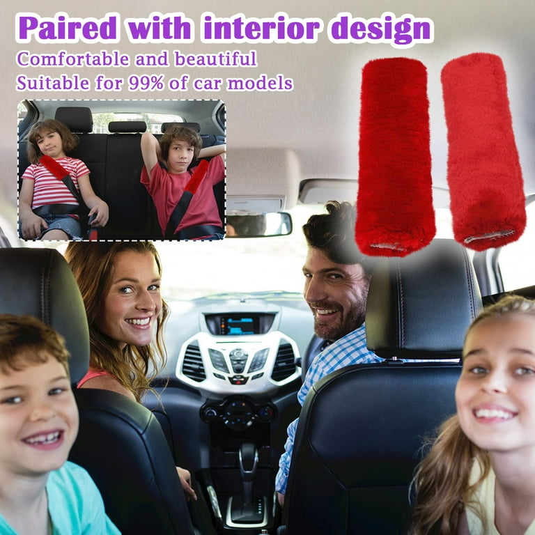 Car Seat Belt Safety Car Seat Belt Lock Covers (2-Pack) - Prevents Accidental Unbuckling, Black Seat Belt Safety Cover For Kids