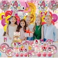 thumbnail image 6 of My Melody 3rd Tableware Balloons Cake Toppers Backdrop Banner Supplies Party Decor Plates Decorations, 6 of 7